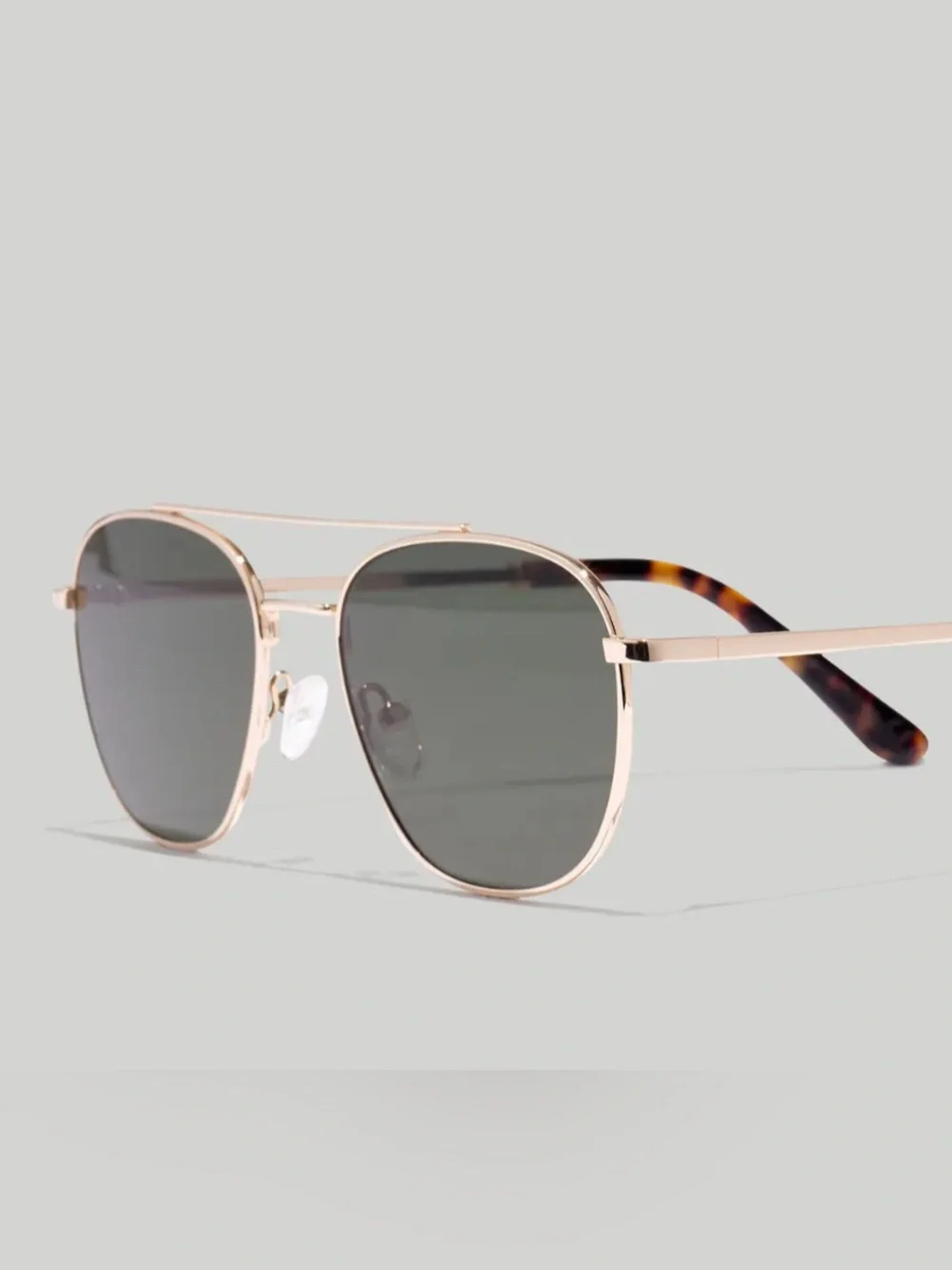 Madewell Perfect Torti Multi Suffolk Aviator Sunglasses